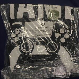 Black Graphic T-Shirt with White Text